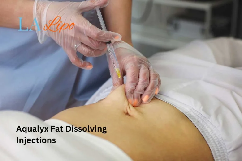 woman having fat dissolving injections Cheltenham in the stomach