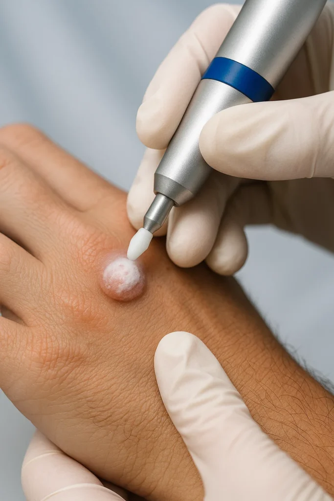 example of wart removal Cheltenham using cryopen