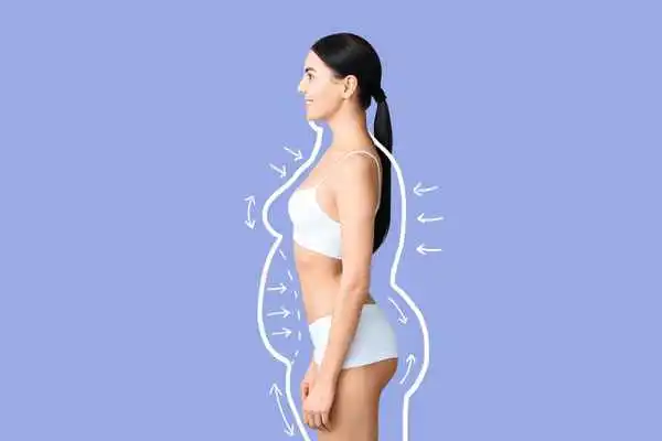 image of woman experiencing fat reduction treatment Cheltenham