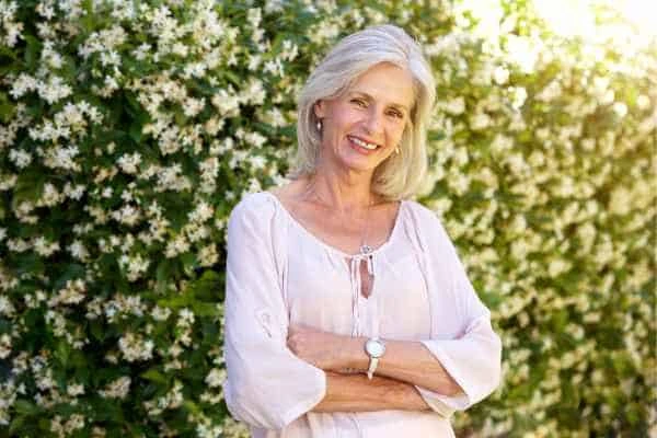 Older woman happy with urinary incontinence treatment Cheltenham