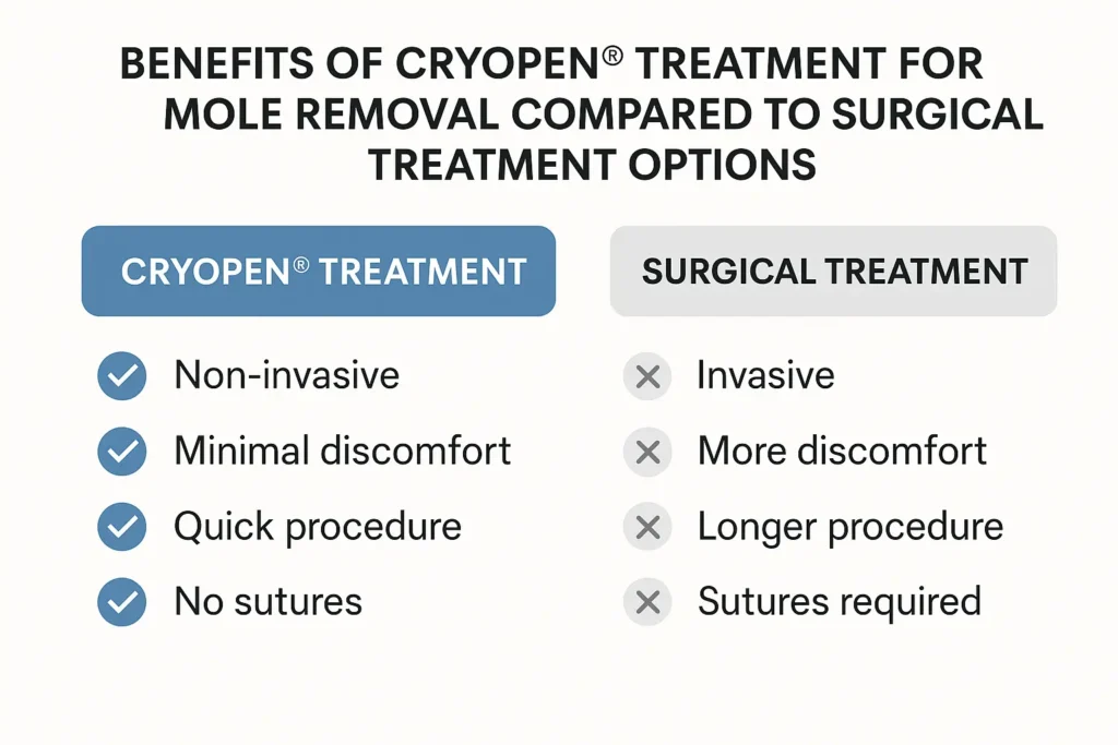 Benefits of facial mole removal Cheltenham - call our team today to book a consultation